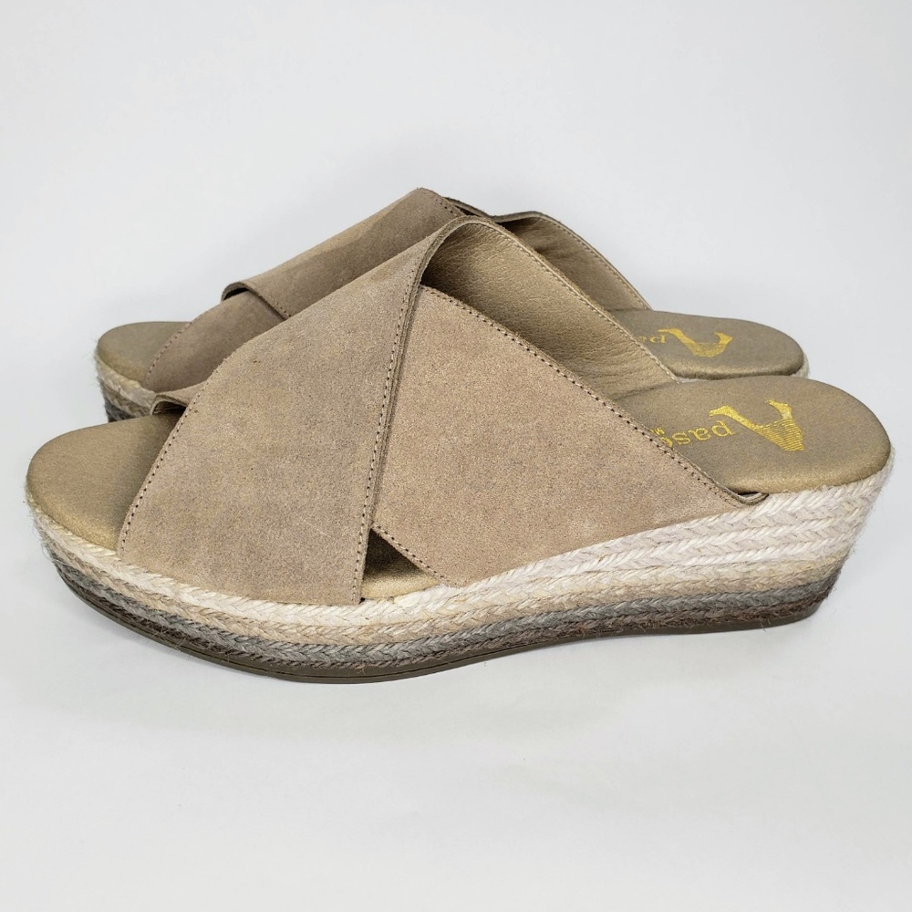 NWOB Paseart Cross Strap Wedge Shoes - 8